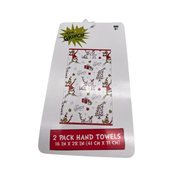 Dr Seuss The Grinch Kitchen Towels Set Of 2 - Picture 2 of 2